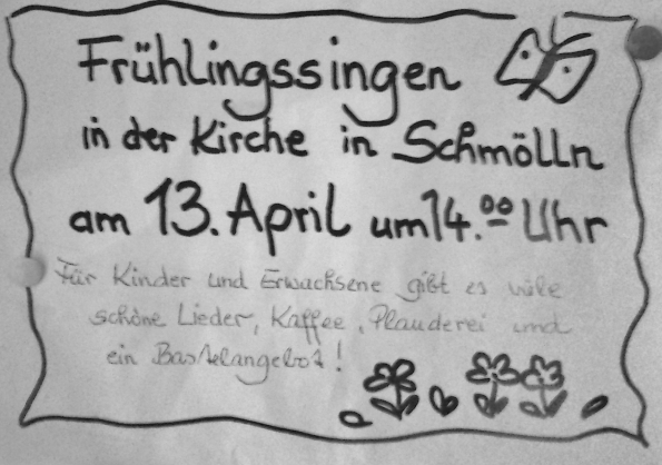 Frühjahrsständchen mit den Sprengelkids in Schmölln